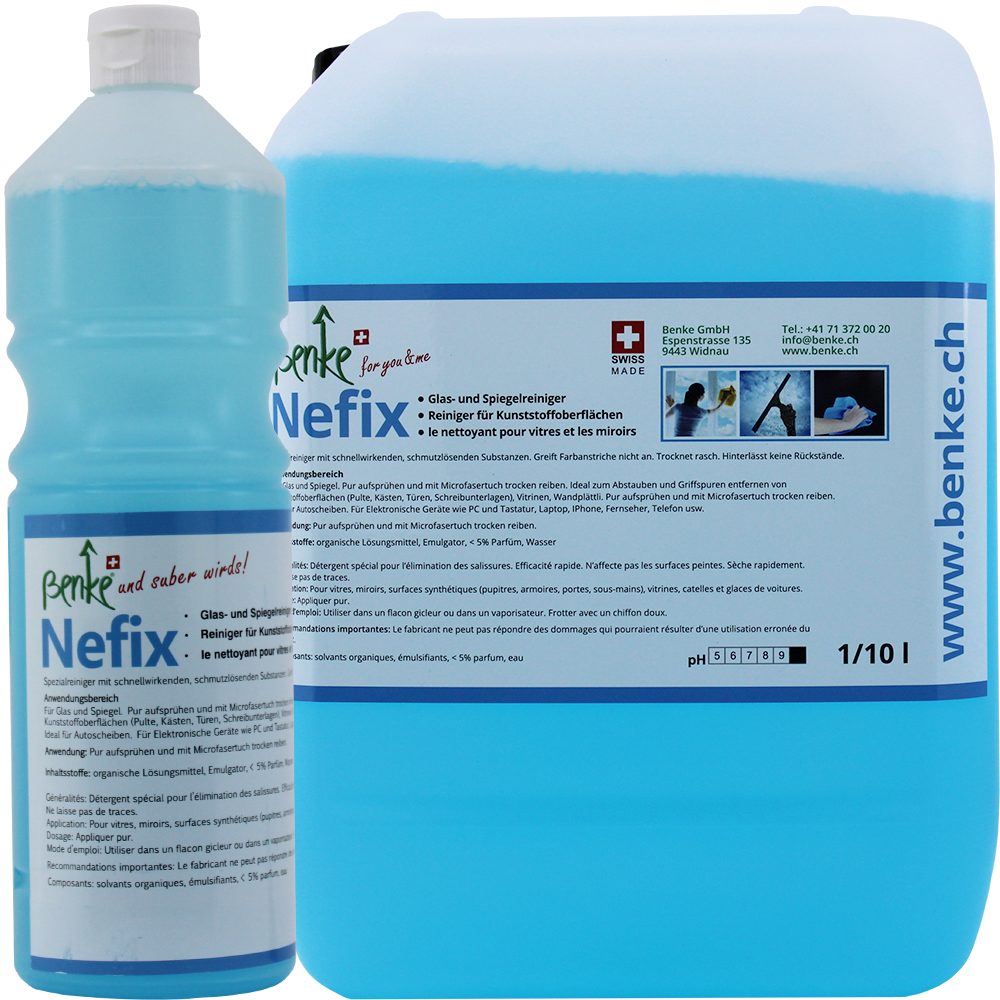 Nefix nettoyant pour vitres avec alcool