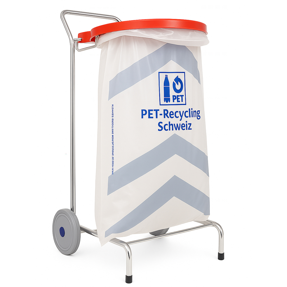 Chariot à déchets en acier inoxydabl