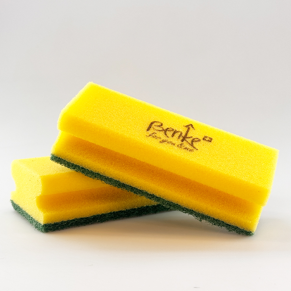 Cleaning Sponge abrasive - yellow/green