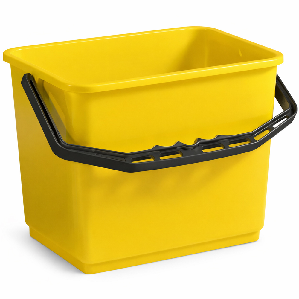 Seau en plastique de 6 litres - jaune