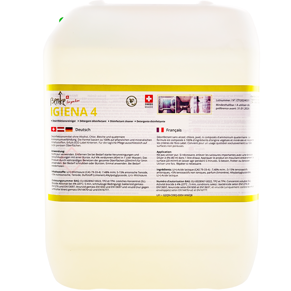 Nettoyant désinfectant "IGIENA4" - 5 Litre