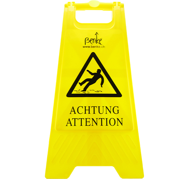 Warning sign "ATTENTION" Warning sign "ATTENTION"