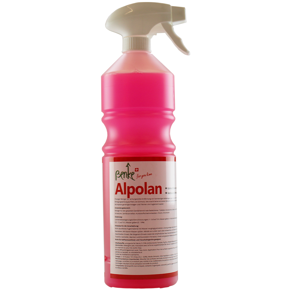 Limescale remover Alpolan - 1 Litre with spray head Limescale remover Alpolan - 1 Litre with spray head