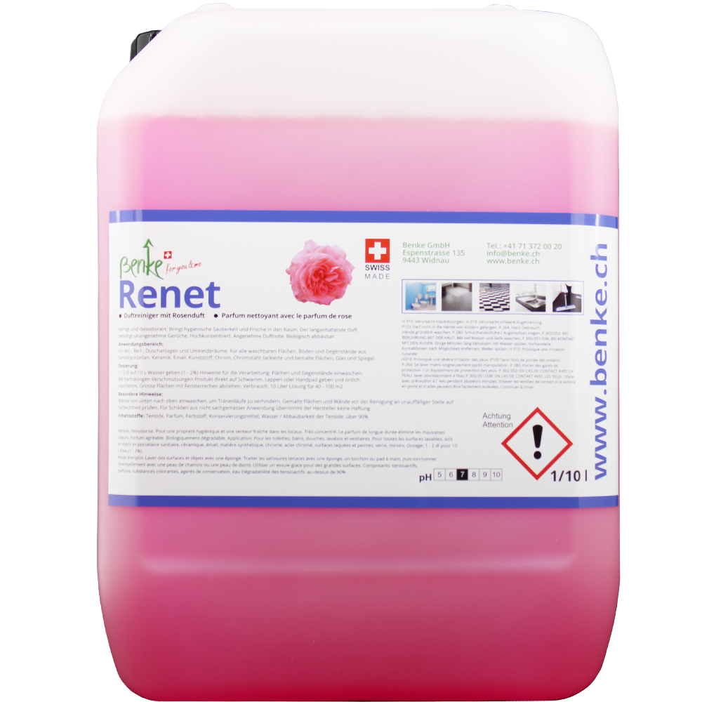 Detergente profumato Renet Rosa - 10 Litri