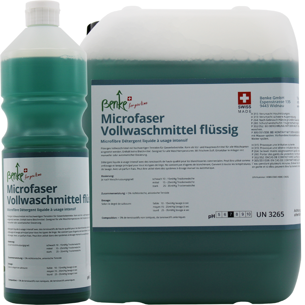 Produit de lavage complet professionnel pour microfibres