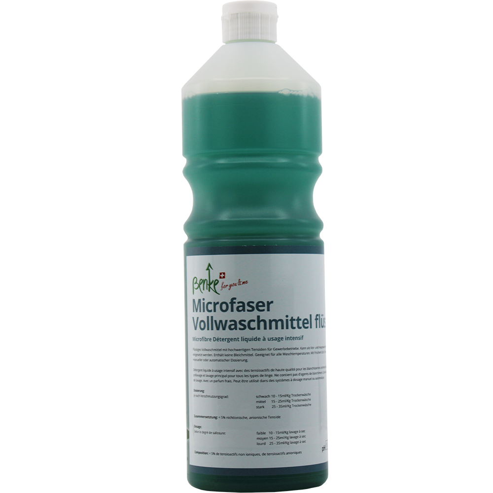 Professional heavy-duty detergent for microfibres - 1 Litre Professional heavy-duty detergent for microfibres - 1 Litre