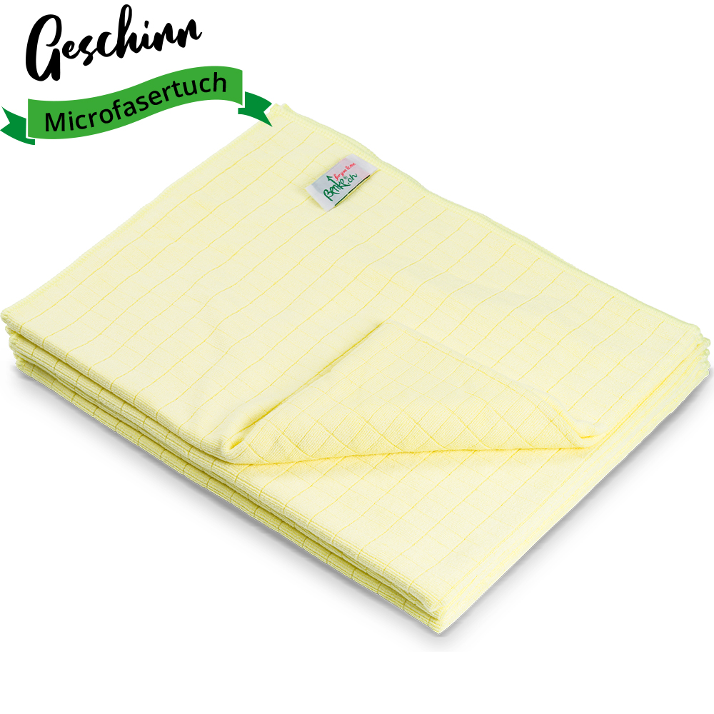 Essuie-vaisselle microfibre - jaune