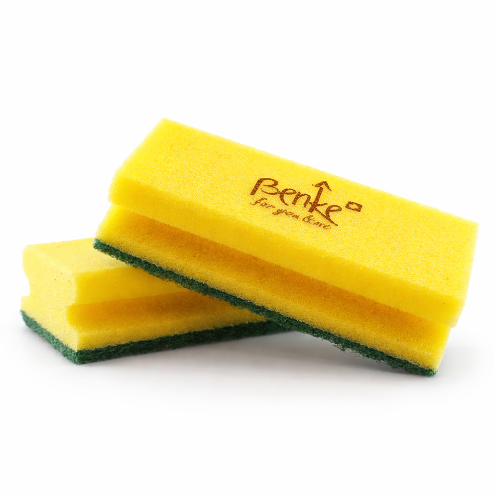 Putzschwamm abrasiv - gelb/grün